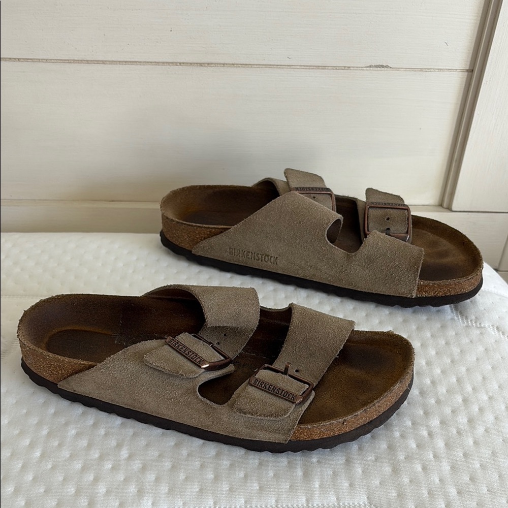 Birkenstock Brown Sandals with Contoured Footbed
